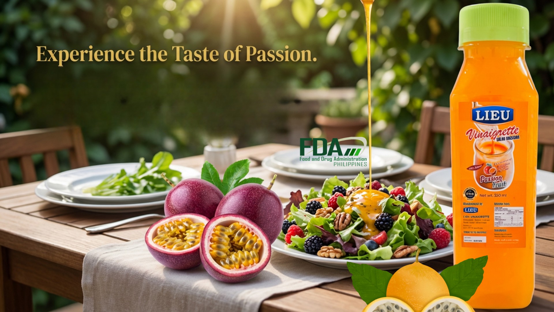 LIEU Vinaigrette 350ml handcrafted natural fruit pulp bottle